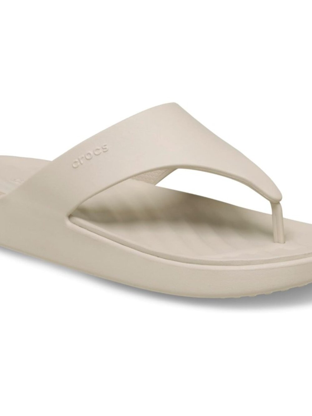 Women's Crocs Frappe Getaway Triangle Imported  Slip On Flip Flops - Picture 2 of 6